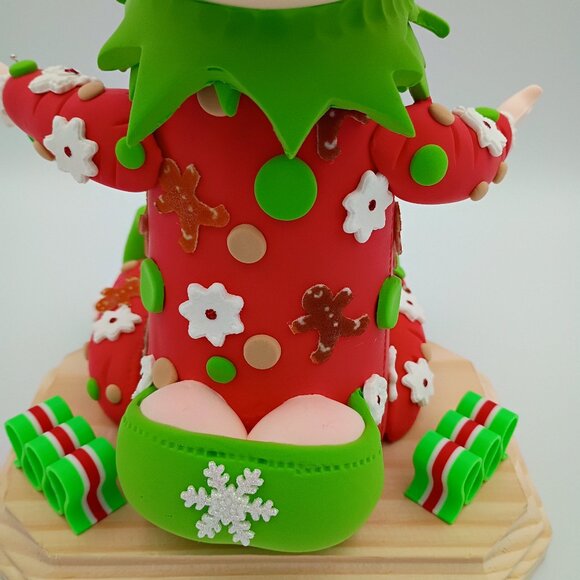 Ernie the Elf, Christmas Elf Figurine, Whimsical Holiday Shelf Sitter, Christmas - Picture 2 of 11